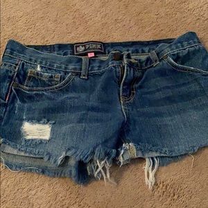 Victoria’s Secret PINK distressed jean shorts
